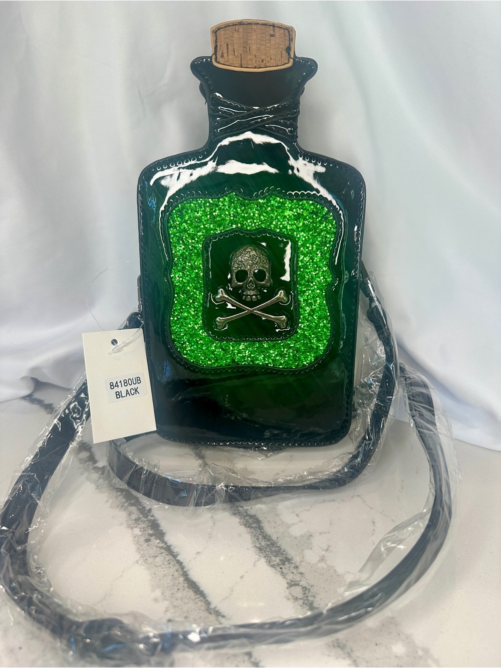 Poison Potion Skull Bottle Crossbody Bag NEW Gothic Purse